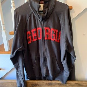 Uga embroidered zip up sweatshirt size xxl